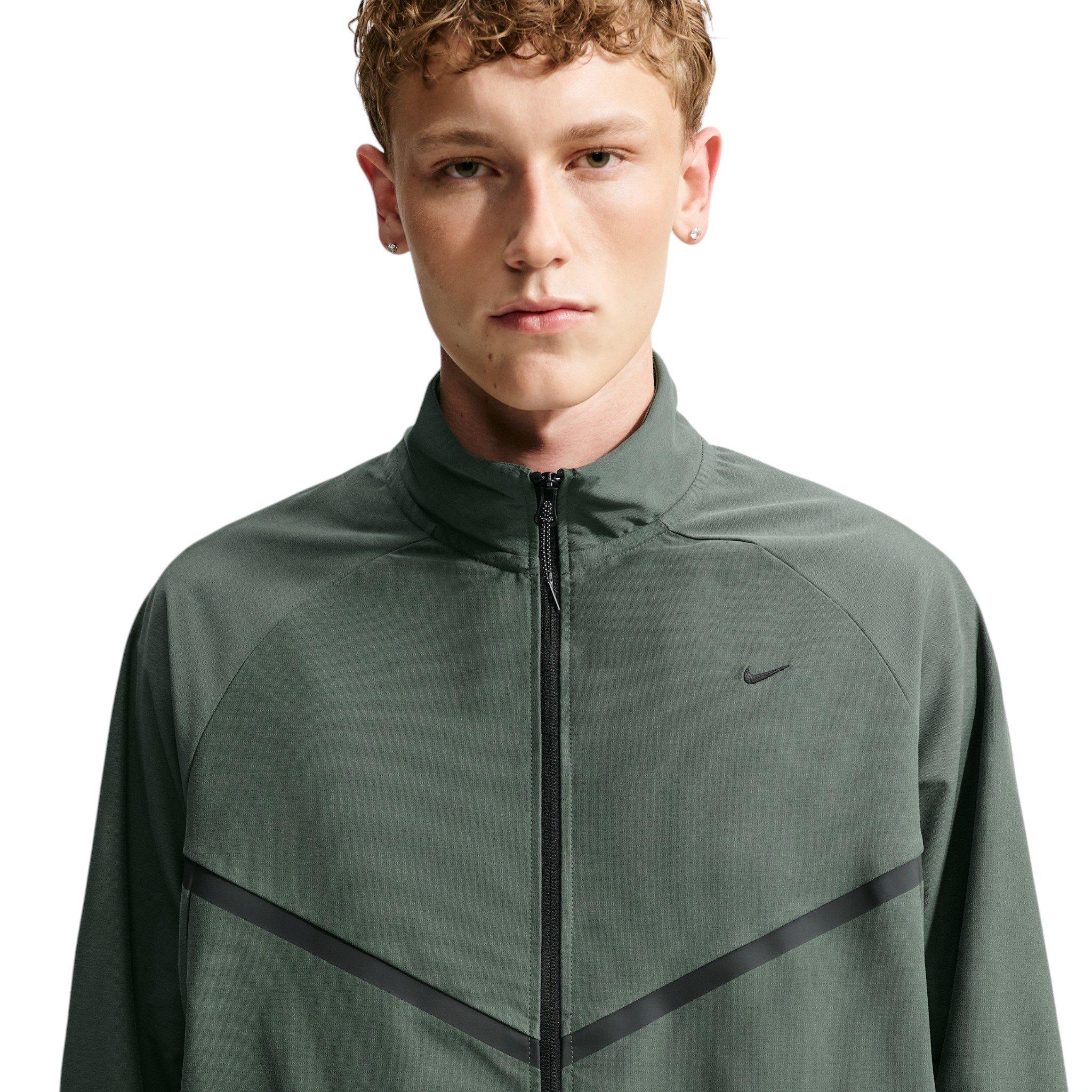 Nike Men's Sportswear Tech Dri-FIT Shori Knit Track Jacket - Camo Green/Black - GREEN/BLACK
